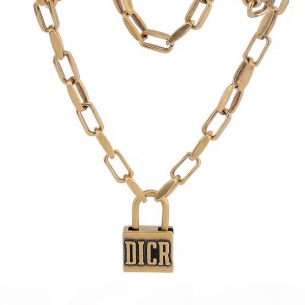 

vintage lock pendant necklace for women hip hop style lock chain necklace gift for love fashion necklace jewelry accessories, Silver