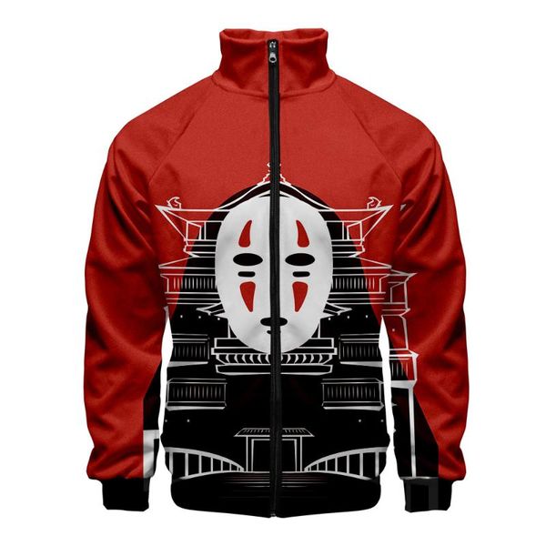 

2019 anime spirited away zipper sweatshirt casual hoodies new fashion cool highstreet autumn and spring clothes sweatshirt, Black