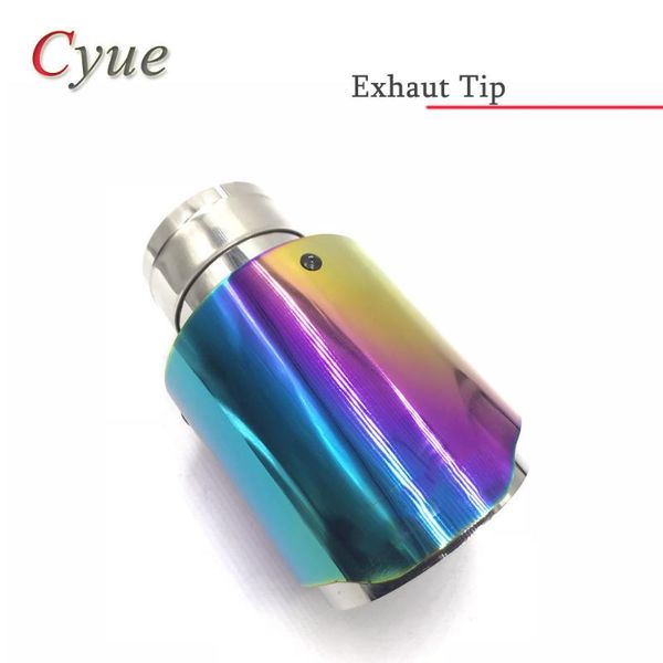 

1pcs stainless steel exhaust muffler pipe universal colorful exhaust tip for auto