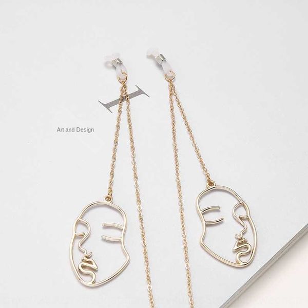 

anti-slip popular metal rope gold mask chain anti-slip pendant popular metal glasses rope gold mask pendant glasses chain