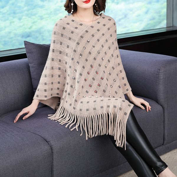 

knitted sweater women clothes 2019 casual cloak autumn tassel shawl womens and blouses korean style womens sweaters, White;black