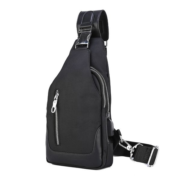 

fashion men outdoor nylon cloth chest pack casual shoulder bag versatile multi-functional satchel shoulder bag