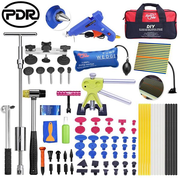 

pdr tools remove dents paintless dent removal tools set car repair tool kit reflector dent puller suction cups glue tabs