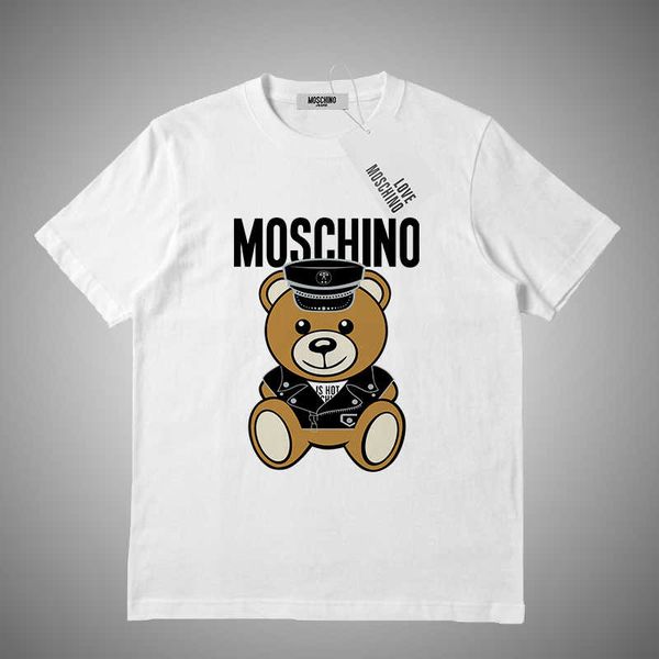 

Moschino Новый Летний Майка Роскошный Дизайн Майка Белый Розовый Серый С Коротким Рукавом Рубашки Мужчины Женщины Футболки Хип-Хоп Унисекс Тройники #85615