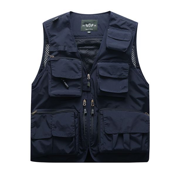 

2019 spring clothing summer mesh quick-drying breathable fishing pgraphy vest men's outdoor travel multi-bag vest jackets, Black;brown
