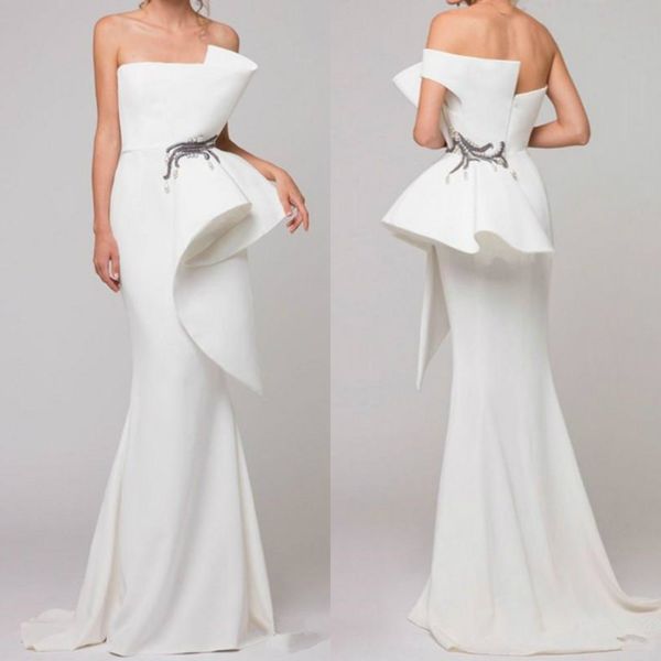 

2019 azzi&osta mermaid prom dresses strapless appliques plus size evening gowns robes de soirÃ©e beach special occasion dress formal wear, Black