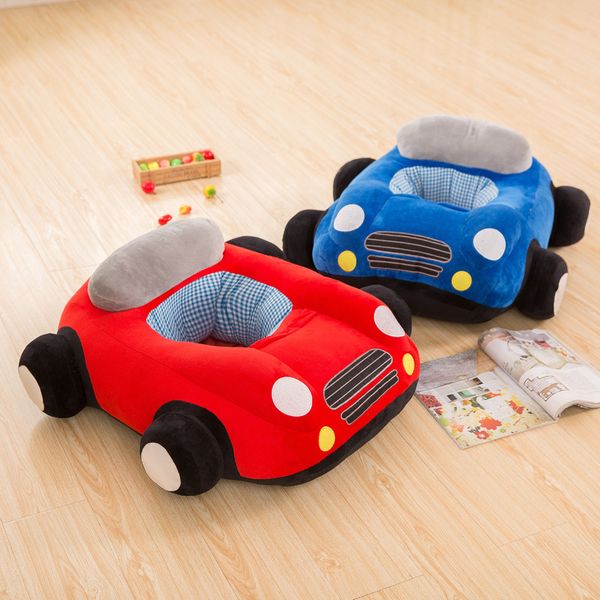 

2019 new soft plus car sofa for infant baby seat sofa sit learning chair plush skin baby car with zipper without pp cotton