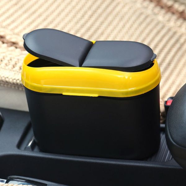 

drop shipping car trash bin auto mini cans rubbish can garbage dust dustbin box case holder hook plastic bucket