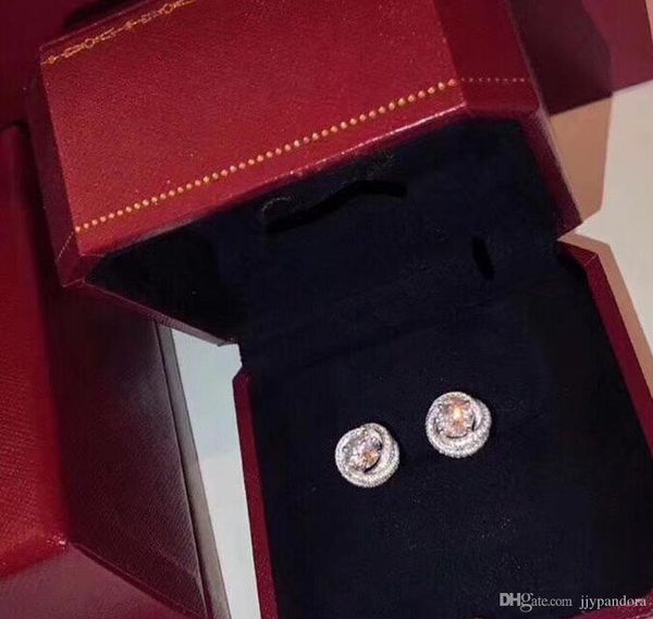 

fahmi four-claw full set of earrings the most classic wild model high-end custom high carbon drill super beautiful earrings, Silver