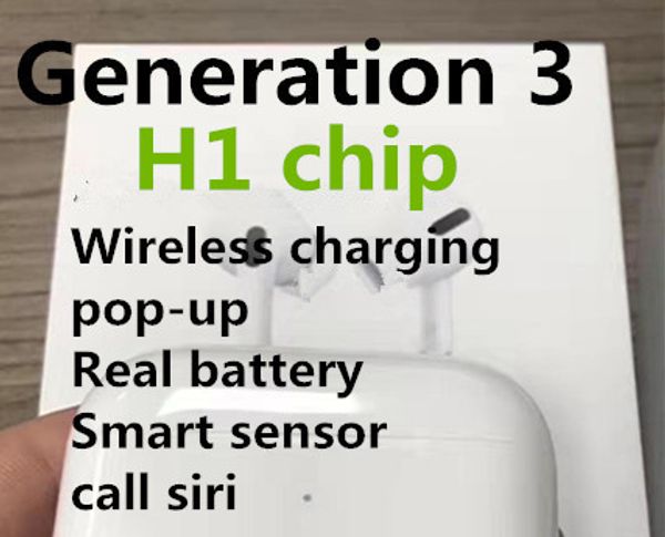 

h1 chip air pro wireless charging third generation bluetooth headset automatic pop-up window headset pk 2nd generation w1 chip i19s i200 tws