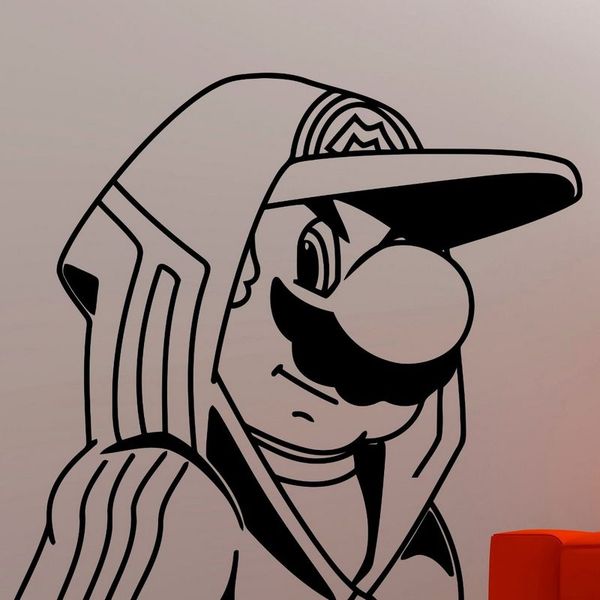 

super mario декаль video game controller стикер play декаль gaming афиши gamer таблички decor фреска видеоигра стикер стены