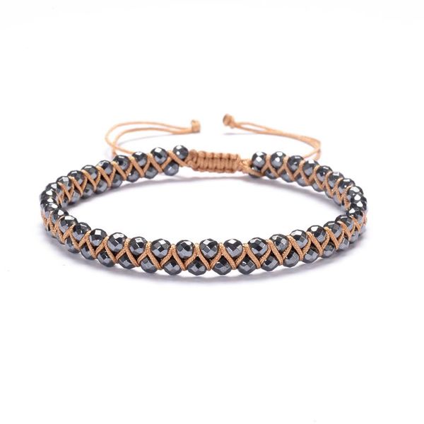 

faceted hematite beads handmade bracelets energy powerful yoga men women jewelry, Golden;silver