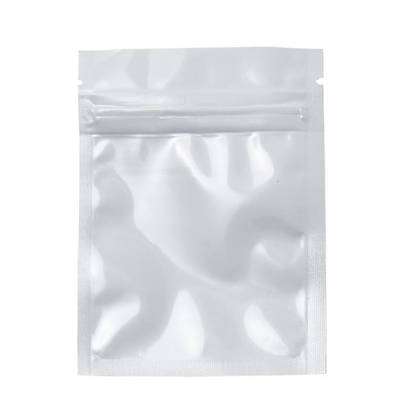 

7.5x10cm 100pieces белая молния zip замок майларовый фольга упаковочная сумка пахнут proof сумки алюминиевая фольга пакет термическая печать