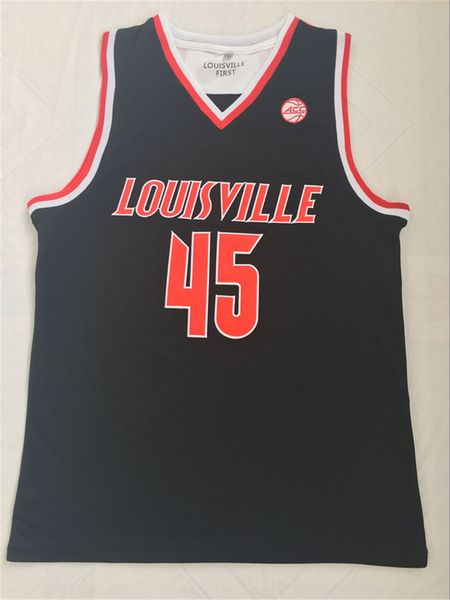

ncaa louisville cardinal college #45 donovan mitchell basketball jerseys - black