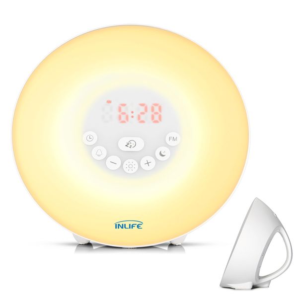 

jw - 6640 inlife wake up light with sunrise simulation snooze radio
