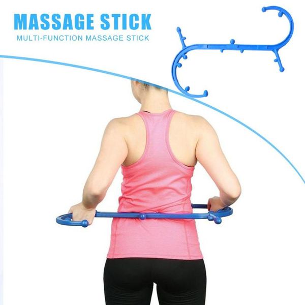 

portable detachable s type back neck trigger point self massage stick body muscle relief back massager thera cane