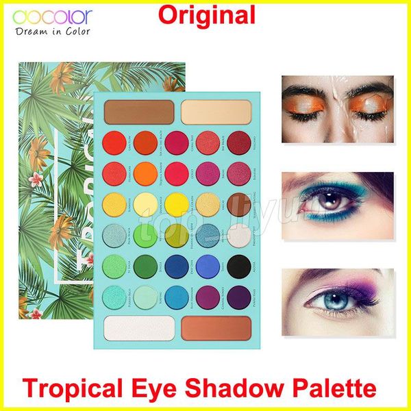 

makeup docolor tropical eyeshadow palette 34 color eye shadow matte glitter highly pigmented eyeshadow powder long lasting waterproof