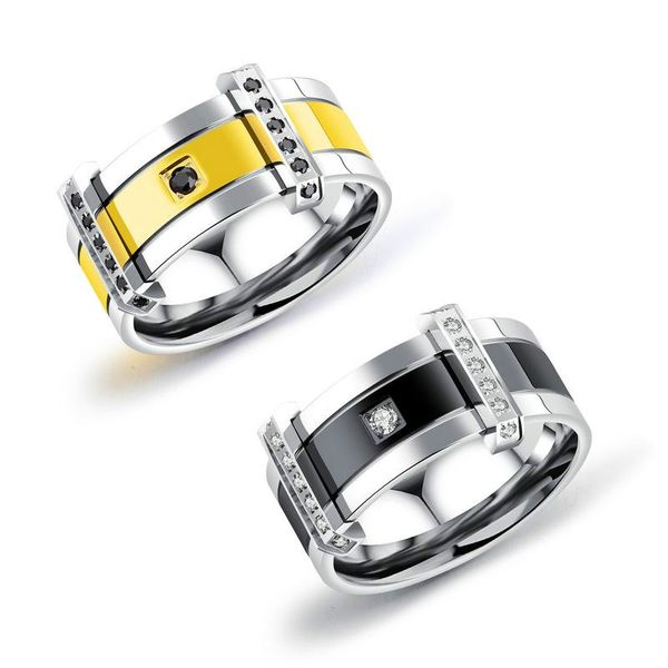 

ring for men black stainless steel casual male anel stylish punk spinner alliance jewelry punk men ring, Silver