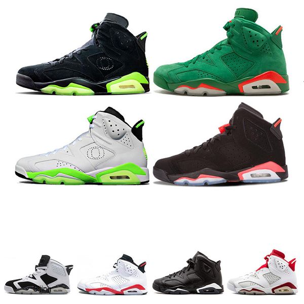 

infrared bred 6 6s men basketball shoes green suede gatorade unc oreo carmine men sports sneakers designer trainers us 7-13