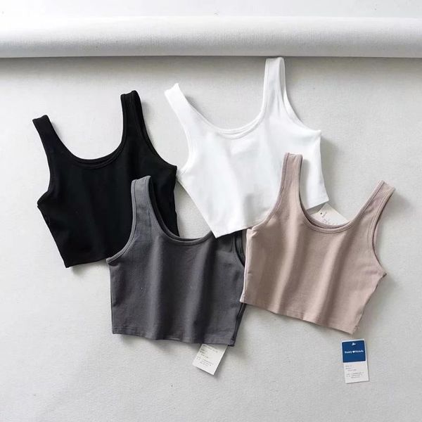 

сексуального лето женщин йога crop tops твердой push up рукавов коротких тренировок фитнес хлопок йога sportwear u воротник трикотажные бар, White;black