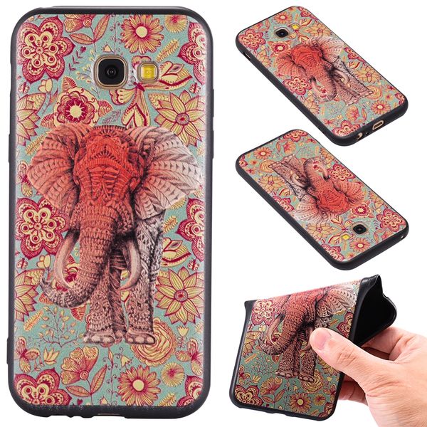 

3d тиснение цветной узор тпу мягкая задняя крышка для samsung galaxy a5 2017