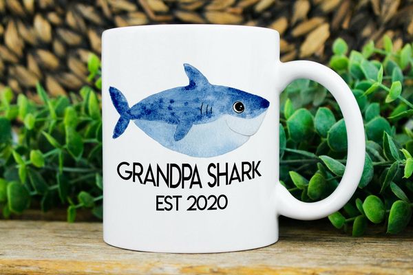 

grandpa shark mug for grandpa gift for fathers day new grandpa gift grandparent- 11 oz coffee mugs -inspirational gifts,dropship