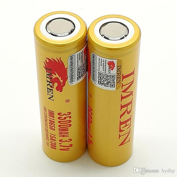 

50pcs imr 15a 30a 18650 battery 3500mah imr 3.7v for lg sony samsung e cig rechargable lithium batteries cell