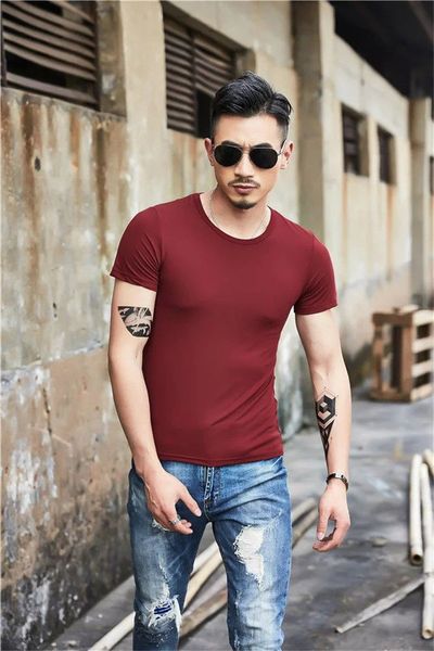

Solid Color Mens Designer Tshirts Summer Short Sleeve O Neck Casual Print Tops