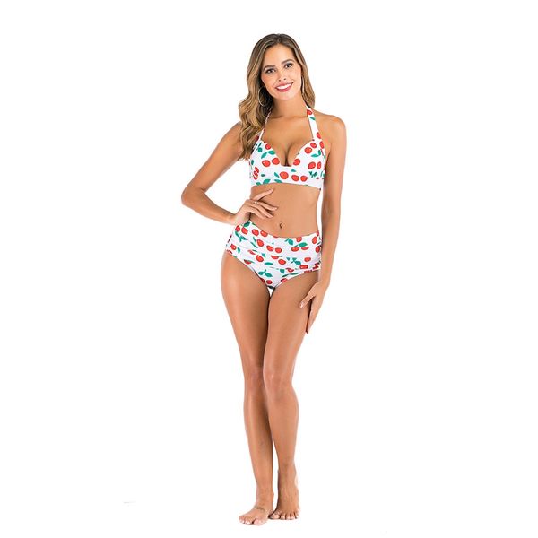 

bikinis set solid wood ear shoulder strap one piece split swimwear pit stripe panel high waist american flag star stripe sport wholesale#116, White;black