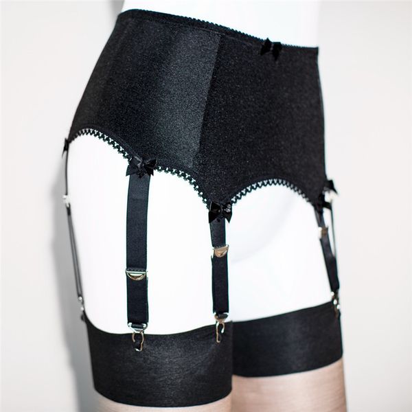 

6 straps garter belt women lingerie lace suspender garter belt costume, Black;white