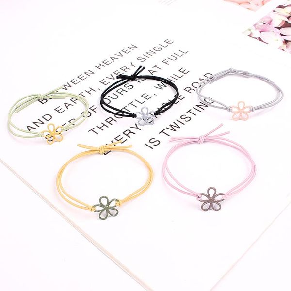

women girls elastic hair tie bands rope ponytail holder for hair scrunchie rubber bands headbands sweet flower accessories 0905a, Slivery;white