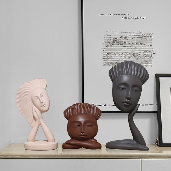 

3pcs/set nordic abstract figure ornaments deskresin figurines sculpture crafts home decoration accessories creative gifts