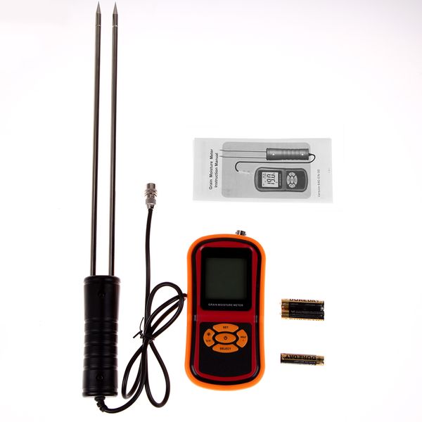 Sonda per tester di umidità Freeshipping per cibo Riso Mais Grano Grano Umidità Temperatura LCD digitale Igrometro Termometro Misuratore di umidità