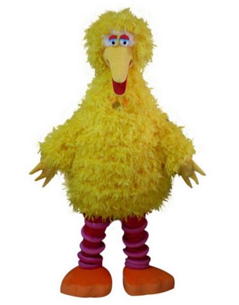 

sesame street big yellow bird mascot costume cartoon character classical sesame street big bird mascotte outfit suit, Red;yellow