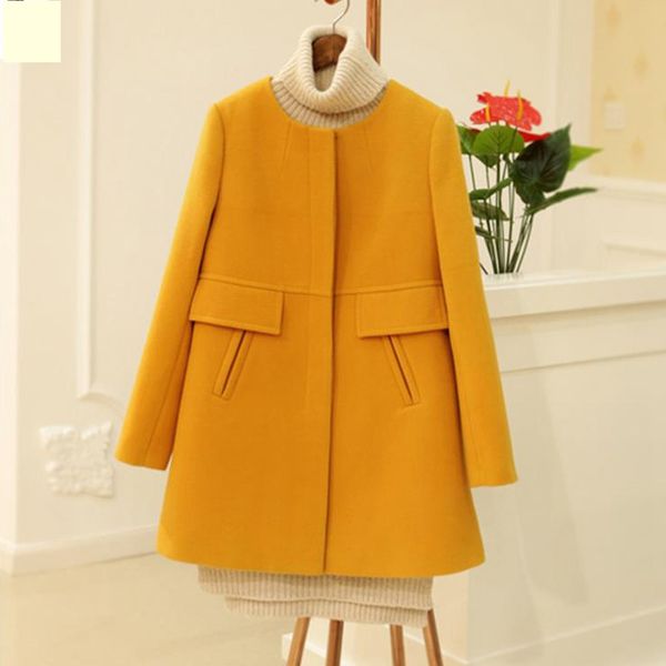 

swyivy wool coat woman elegant winter 2019 winter long coat for women chashmere coats black outwear female lose coats red
