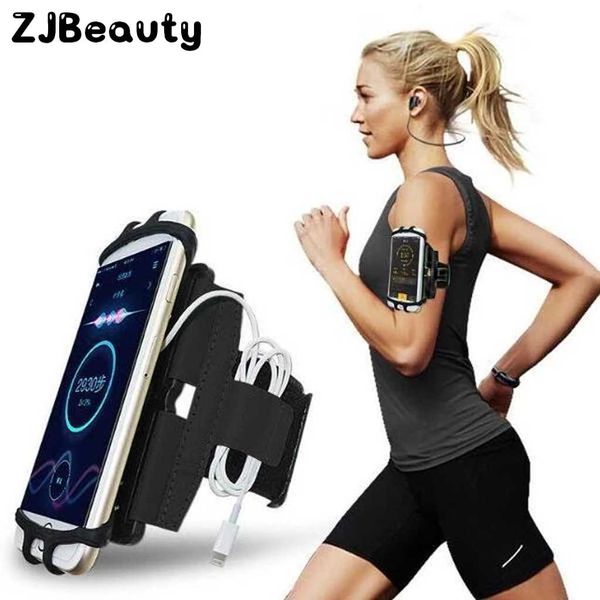 

sports running armband bag case cover running armband 180 rotatable mobile phone holder gym outdoor sport phone arm pou#p4