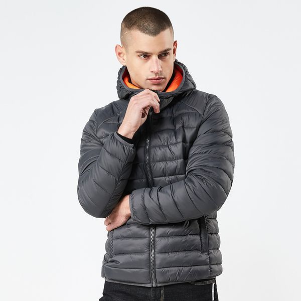 

winter jackets men hooded casual simple light warm bread clothing cotton padded parka basics mens jackets and coats xxxl clothes, Black