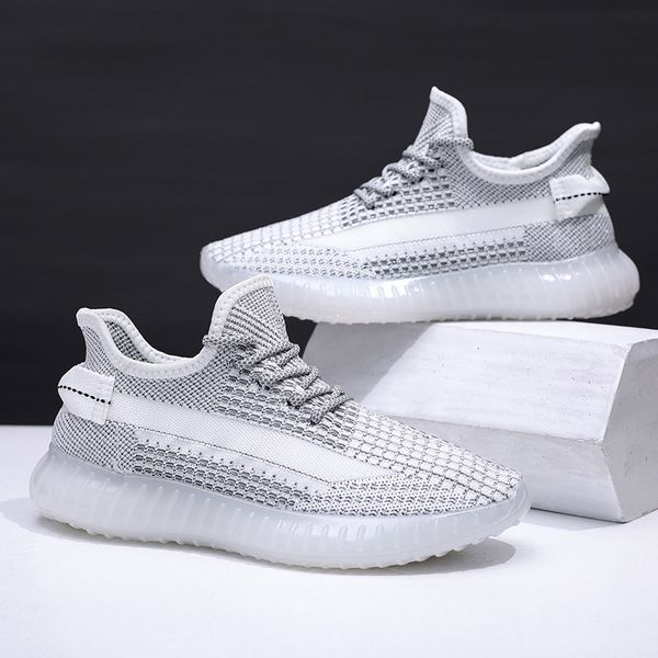 

summer new men's running shoes starry sport casual shoes men breathable mesh shoes men red coconut ice cream, Black