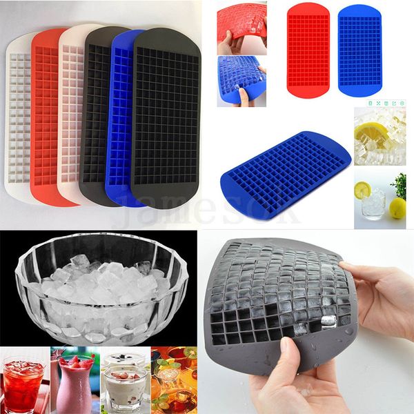 hot 160 griglie fai da te piccolo stampo per cubetti di ghiaccio vassoio per cubetti di ghiaccio in silicone scatola per cubetti di frutta creatore di cubetti di ghiaccio strumenti per gelato DA557