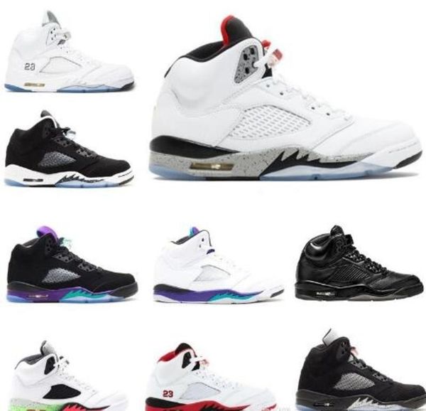 

stars pro 5s mens basketball shoes metallic black sneakers grape 5 cement trainers