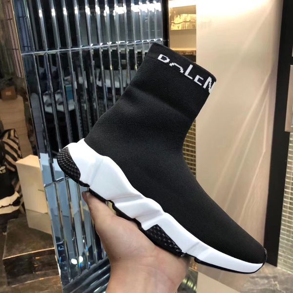 

sock shoes 2019 new black sole speed trainer sneakers knitted sock speed trainer sock race shoes wholesale