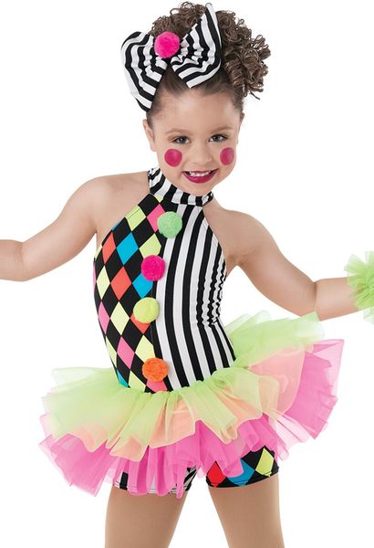 

clown stage performance kids dresses for girls dance dress children's ballet tutu dress costume clothes foreign trade female costumes 3, Black;red