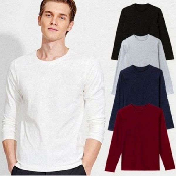 

new mens basic t shirts longline designer long sleeve o-neck solid leaves male casual style jeue, White;black