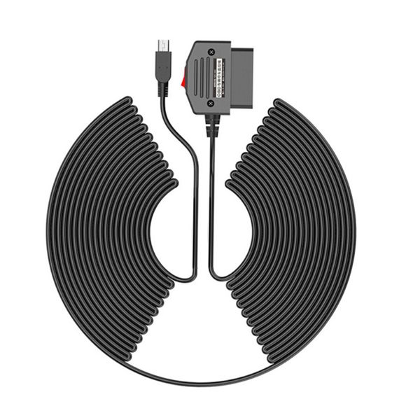 

e-ace obd cable for car dvrs voltage 12v to 5v 0.5a-2a buck line mini usb port long 3.5 meters for car video recorder dvr camera