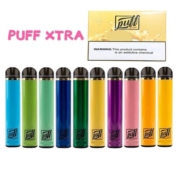 

Новая СЛОЙКА XTRA XTRA Одноразовые Vape Pen 1500Puffs Предварительно заполненные картриджи 5,0 мл Starter Kit Plus Bars устройства