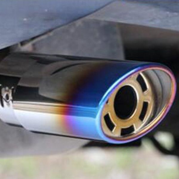 

cars exhaust hood accessories car auto exhaust muffler tip stainless steel modified car rear tail throat liner