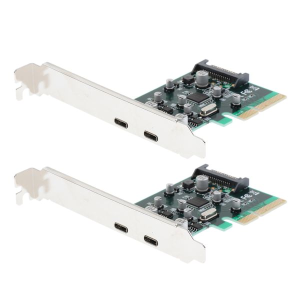 

2 pieces superspeed 10gbps 2ports usb 3.1 type-c to pci-e controller card express