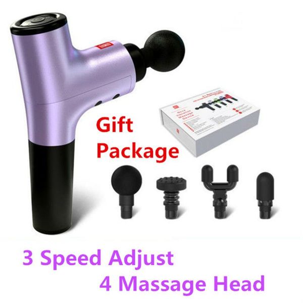 

massage gun deep pressure relieve massage gun cordless body relaxation 2600 mah 4 head gift package mh5-c