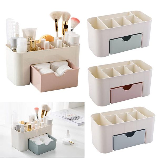 

plastic makeup organizers box jewelry cosmetic storage box with drawer acrylic lipstick holder sundries case container new