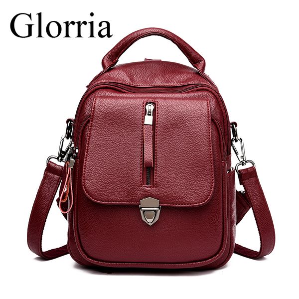 

new women leather backpack vintage ladies bagpack sac a dos mochila mujer travel backpack school bags for teenage girls